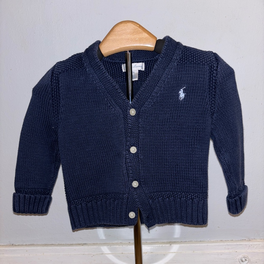 Ralph Lauren Navy Blue Kids Cardigan